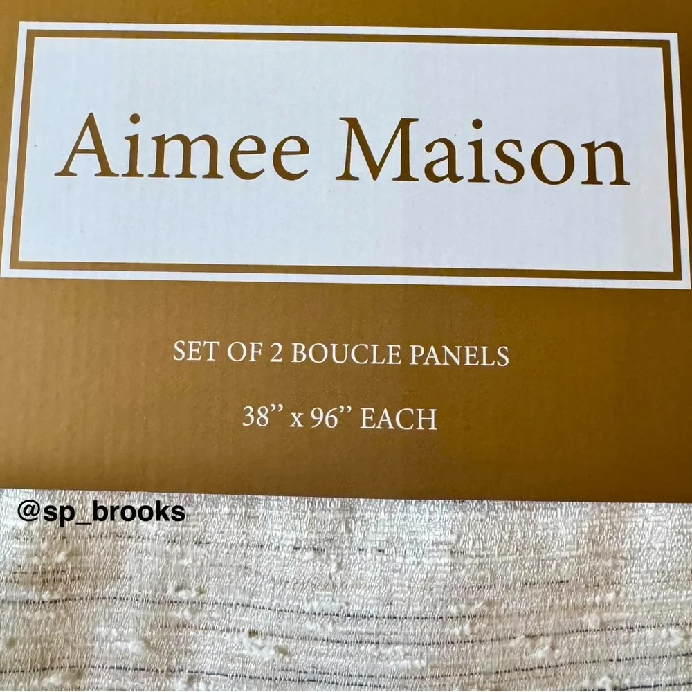🎁Aimee Maison Shiloh 2 Pack Rod Pocket Panel Set - 38” x 96” - Shiloh Curtains